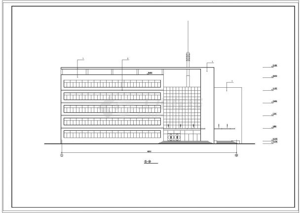 办公楼设计_[柞水]某4943.35平方米五层办公楼建筑cad扩初图（高18米）-图一