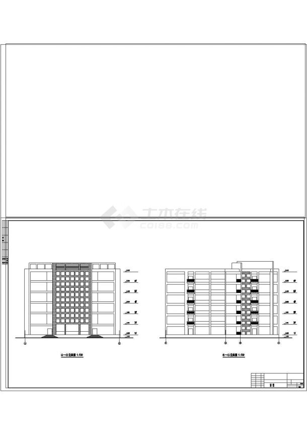 【上海市】多层学校教学楼建筑施工图共十四张图纸-图二