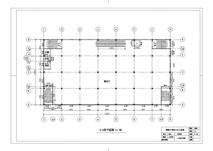 某多层框架结构大型超市建筑设计cad全套方案图（甲级院设计）_图1