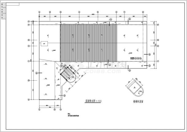 某六层框架结构教学楼全套设计图（总建筑面积6970平方米）-图一