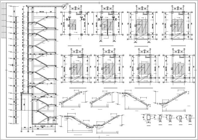 某框架结构高层住宅楼结构施工cad设计图_图1