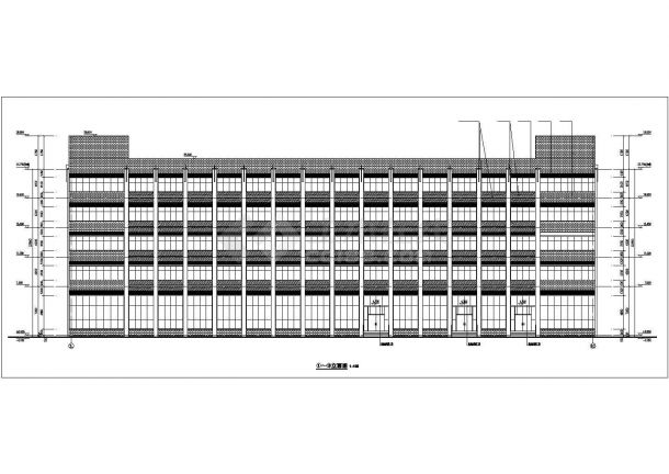 深圳市某工厂9700平米五层框架结构加工车间全套建筑设计CAD图纸-图一