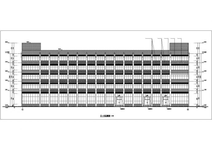 深圳市某工厂9700平米五层框架结构加工车间全套建筑设计CAD图纸_图1