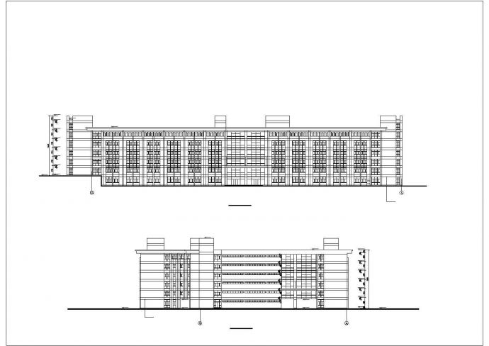 某大学教学楼建筑CAD示意图_图1