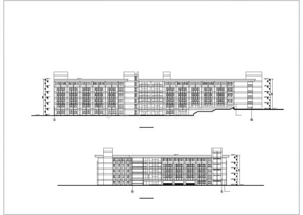 某大学教学楼建筑CAD示意图-图二