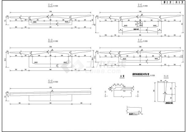 某标准型连续梁桥设计施工详细方案CAD图纸-图二