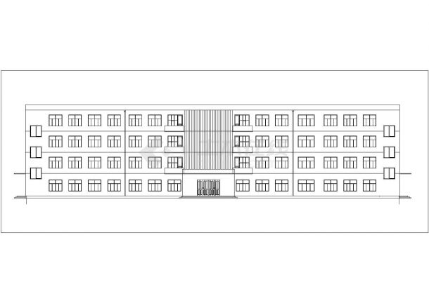 河南某大学4300平米四层框架结构行政办公楼建筑设计CAD图纸-图一