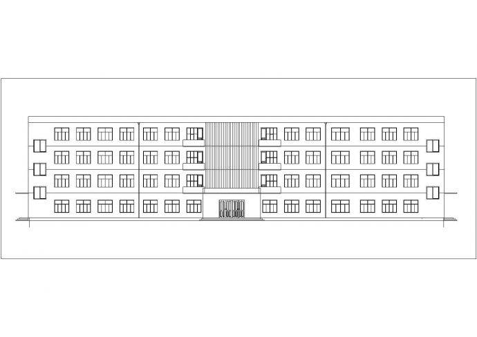 河南某大学4300平米四层框架结构行政办公楼建筑设计CAD图纸_图1