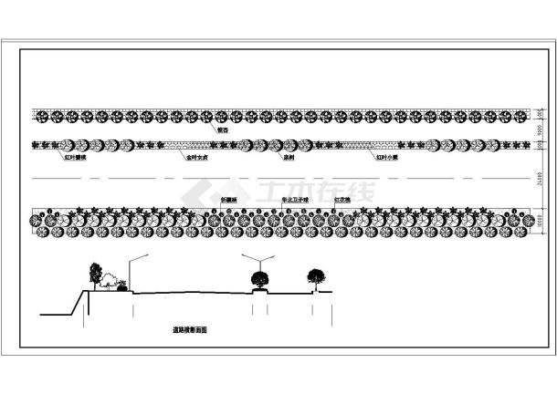 道路景观绿化CAD图纸 (10)-图二