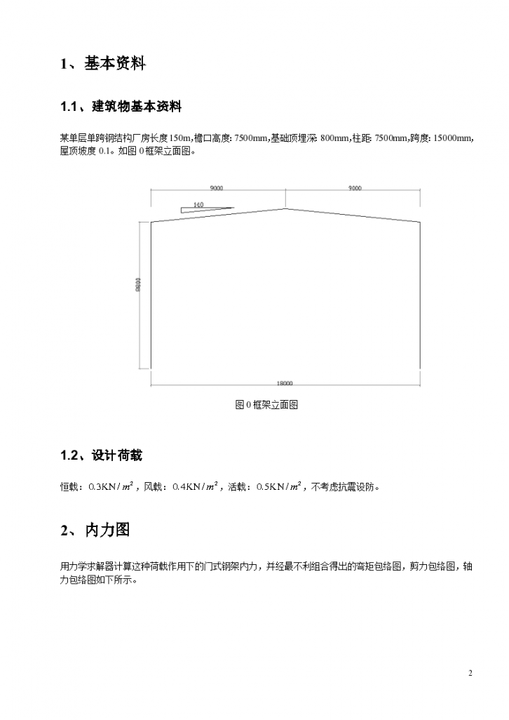 钢结构课程设计(PKPM出图-节点验算)-图二