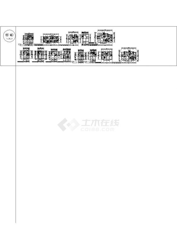 沈阳市某高档小区70套经典热门户型平面设计CAD图纸（80-250平）-图二