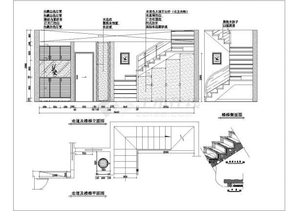 经典欧式住宅全套装修方案CAD图纸-图二