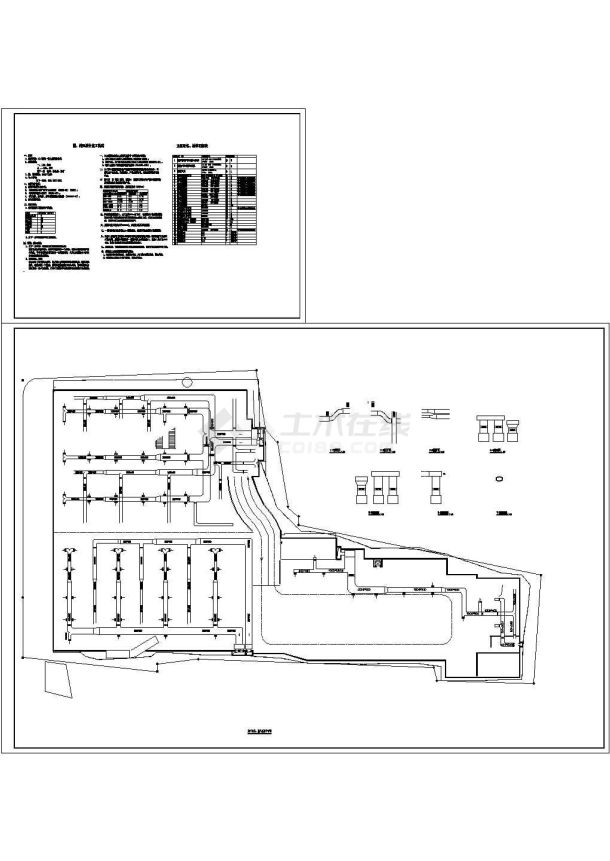 地下室通、排风系统平面设计cad施工图-图二