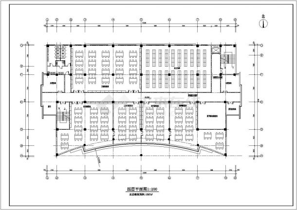 某地区文化馆建筑设计CAD图纸-图一