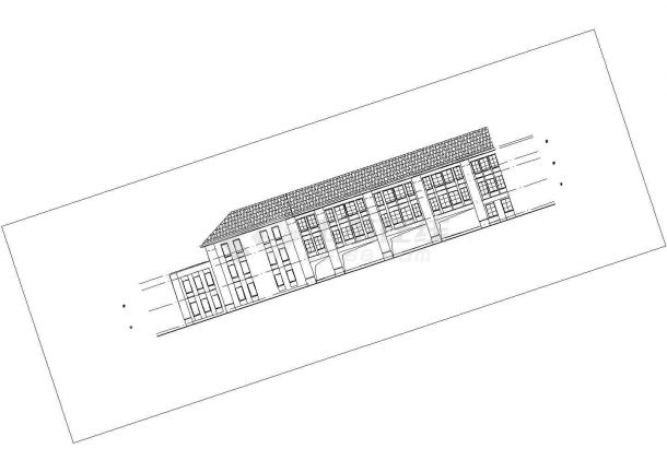 某学校8500平米3层框架结构教学楼平立剖面设计CAD图纸（含地下层）-图一