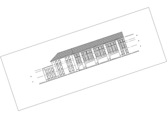 某学校8500平米3层框架结构教学楼平立剖面设计CAD图纸（含地下层）_图1