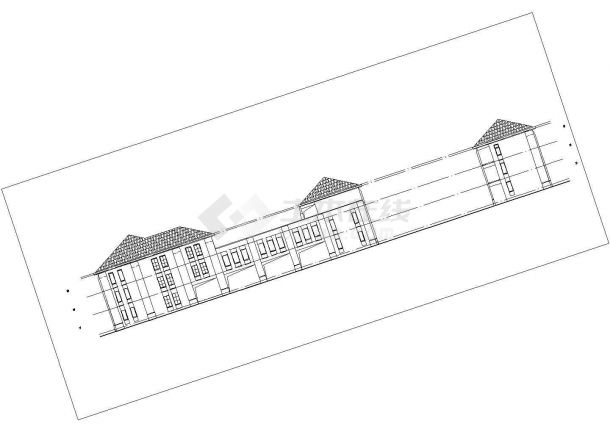 某学校8500平米3层框架结构教学楼平立剖面设计CAD图纸（含地下层）-图二