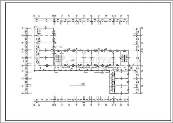 某1130平方米两层砖混结构小学教学楼建筑设计方案图纸（知名设计院设计）-图二