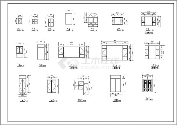某二层框架结构简约型小别墅设计cad建筑施工图（含设计说明）-图二