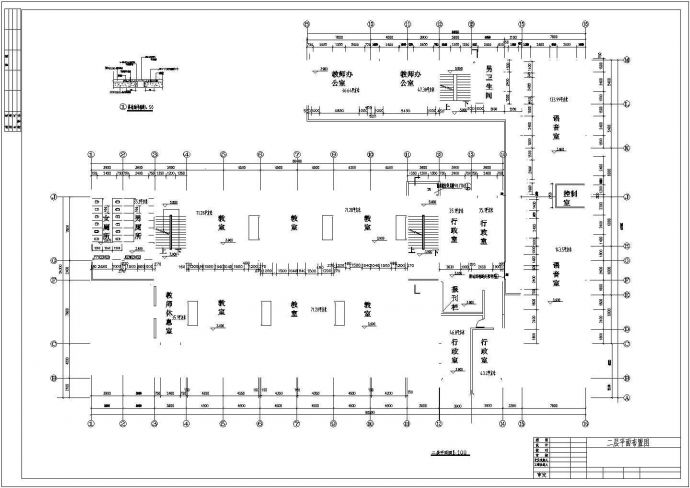 4184平米三层框架教学楼设计cad图，含设计说明_图1