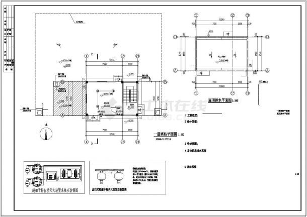 厂房设计_工业厂房消防水池泵房施工cad图（含建筑结构水电暖）-图一