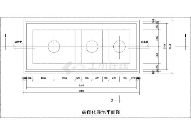 某化粪池建筑设计参考平面图-图一