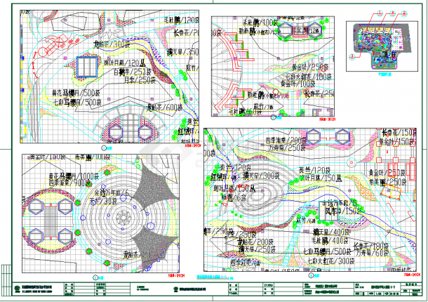 深圳龙华美丽AAA花园全套施工图-美丽AAA灌木大样图-图一