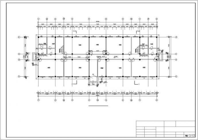 六层5283平米框架教学楼建筑图纸_图1