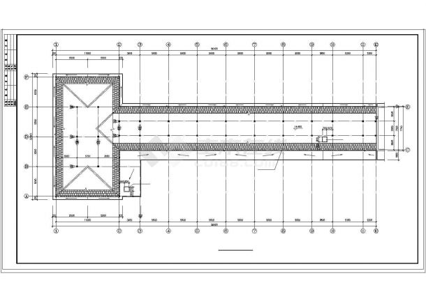 来安县某2570.93平方米四层砖混结构中学教学楼建筑结构方案图纸-图二