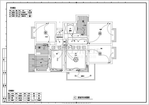 小区私人三居室全套装修施工图-图二