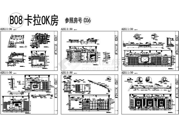 奢华KTV包间装修设计施工图Ⅰ-图二