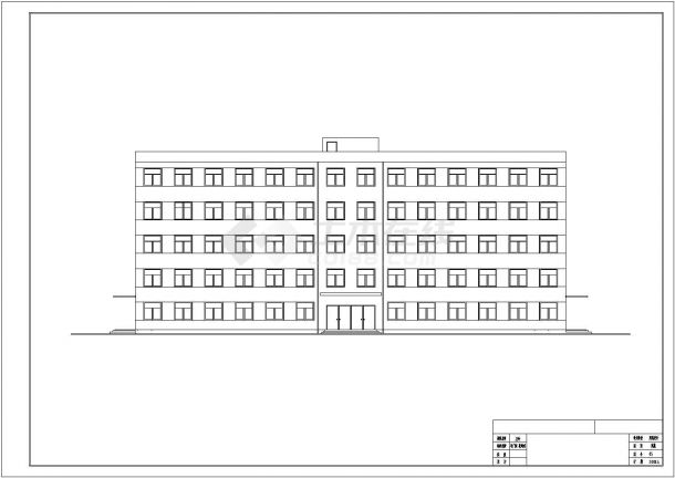 总建筑面积为3773.6平米5层教学楼建筑图纸-图二