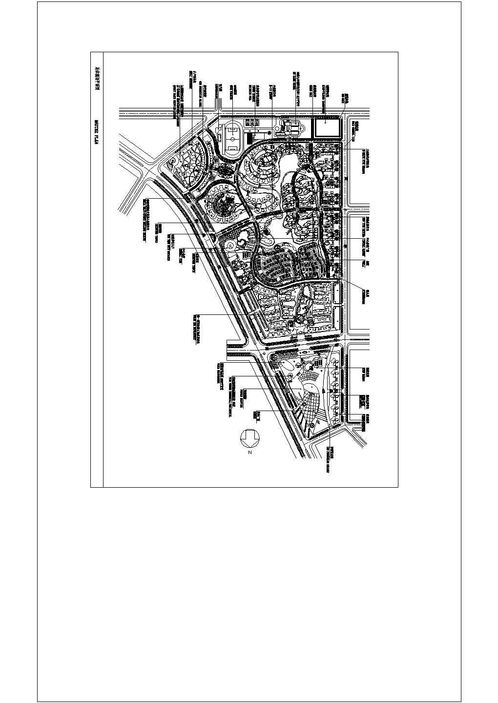 100ha住宅区总体规划平面图1张cad