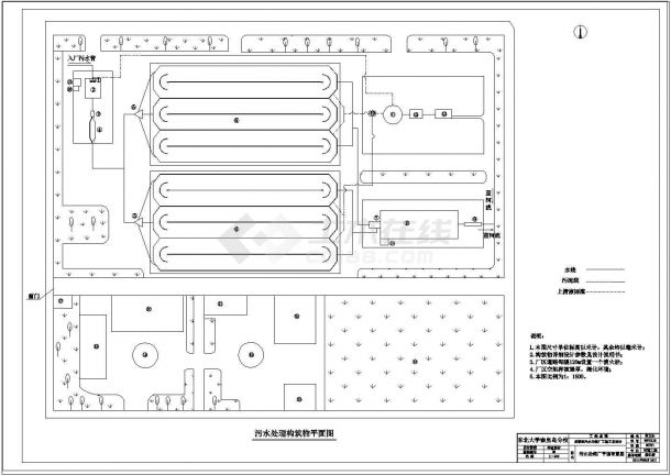 土木工程毕业设计_【学士】某市污水厂工程毕业设计图纸-图二