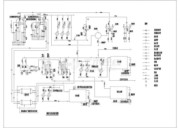 某厂区锅炉房热力系统CAD原理图-图一