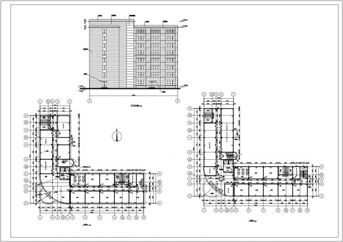 某建筑面积10441.17平米8层框架办公楼毕业设计cad结构施工图（含设计说明，含建筑设计，含计算书）_图1