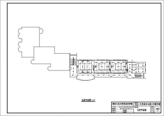 五层教学楼电气结构CAD参考图_图1