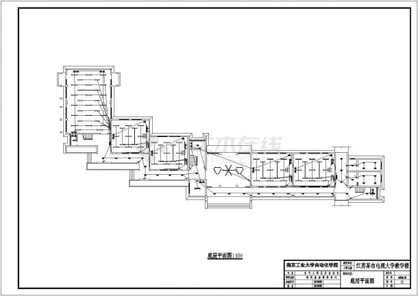 五层教学楼电气结构CAD参考图-图二