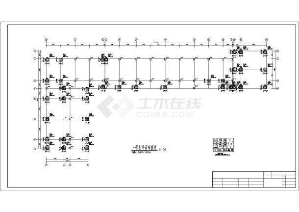 4200平米五层中学教学楼建筑施工cad图，共三十四张-图二