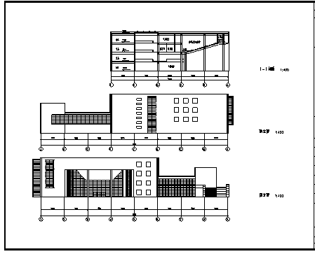 1万平米某地四层办公楼建筑施工cad图(带效果图)-图二