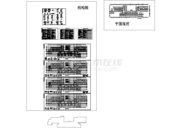 [上海]三层砖混结构幼儿园加固CAD设计施工图-图一