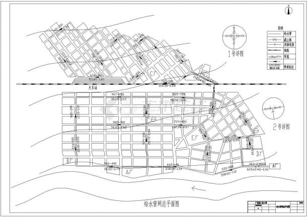 土木工程毕业设计_某城区市政给排水管网毕业设计图纸（带设计说明书）-图二