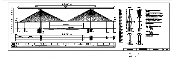 某市大桥桥型全套施工cad图，共四张-图二