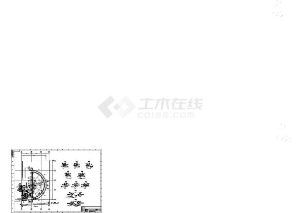 上海某室内温泉给排水CAD设计图-图二