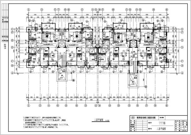 江苏市某经典小高层住宅建筑布置图-图二