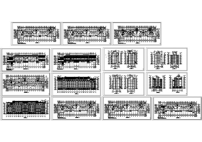 多层住宅建筑设计cad施工图_图1