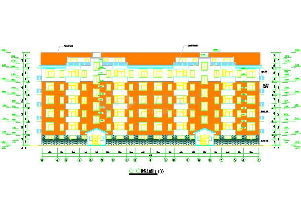 某著名花园小区住宅楼设计CAD全套建筑施工图纸（知名设计院 标注详细）-图一