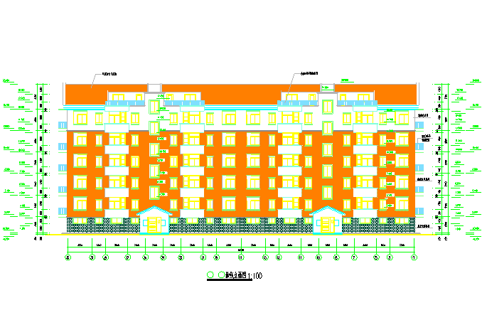 某著名花园小区住宅楼设计CAD全套建筑施工图纸（知名设计院 标注详细）_图1