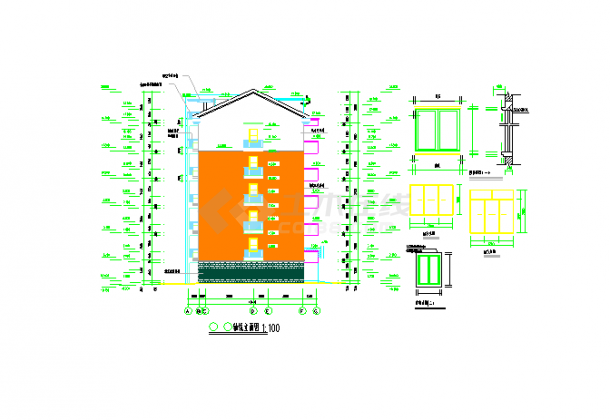 某著名花园小区住宅楼设计CAD全套建筑施工图纸（知名设计院 标注详细）-图二