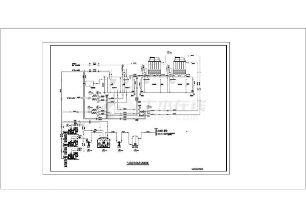 空压机房及水泵房系统流程图cad-图一